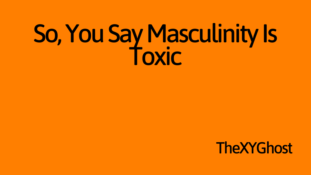 So, You Say Masculinity Is Toxic