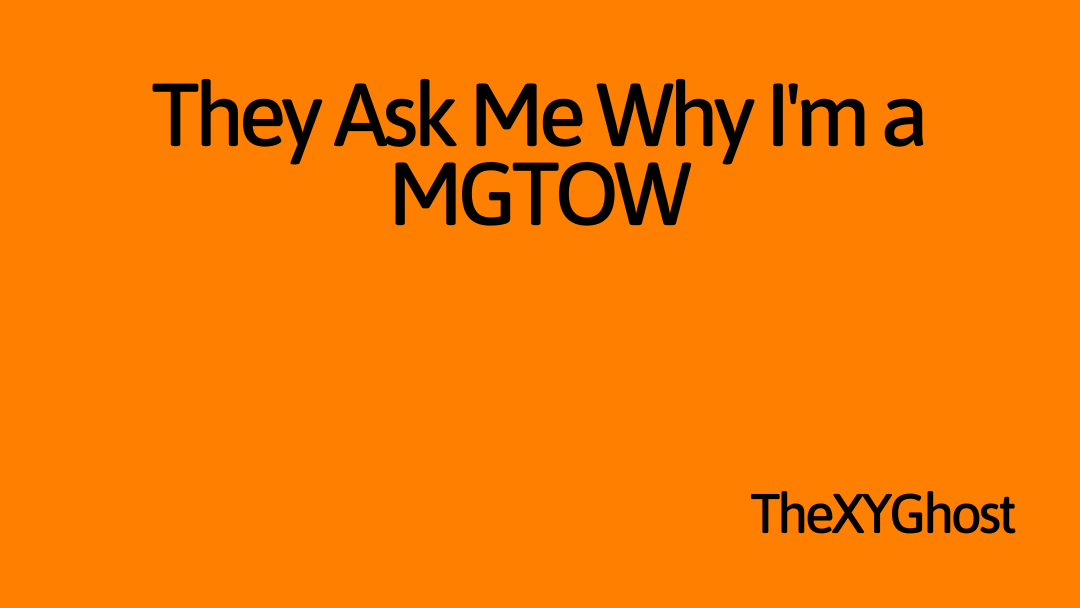 They Ask Me Why I'm a MGTOW